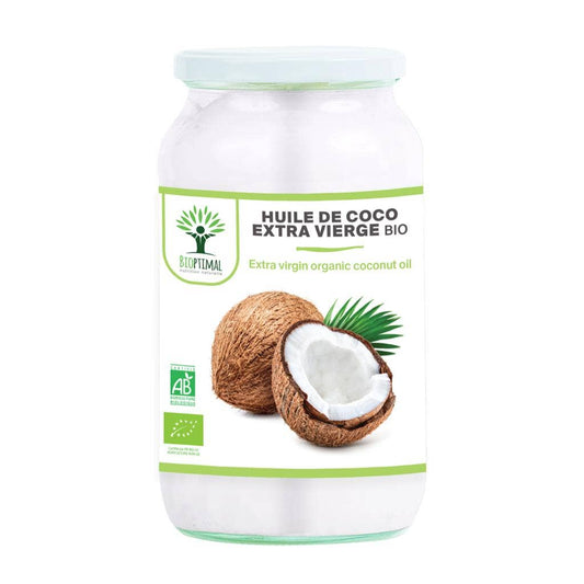 Huile de coco bio - extra vierge - cheveux peau cuisine - 1l: 1000ML
